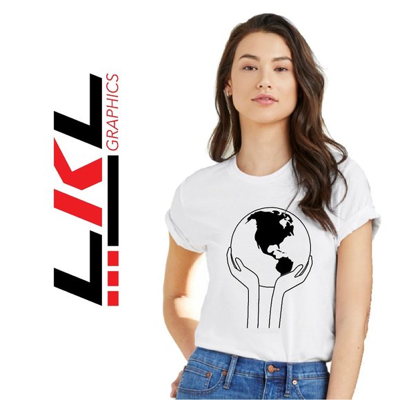 LKL Graphics Tops - Helping Hands  - Unisex Jersey White T-Shirt NWT